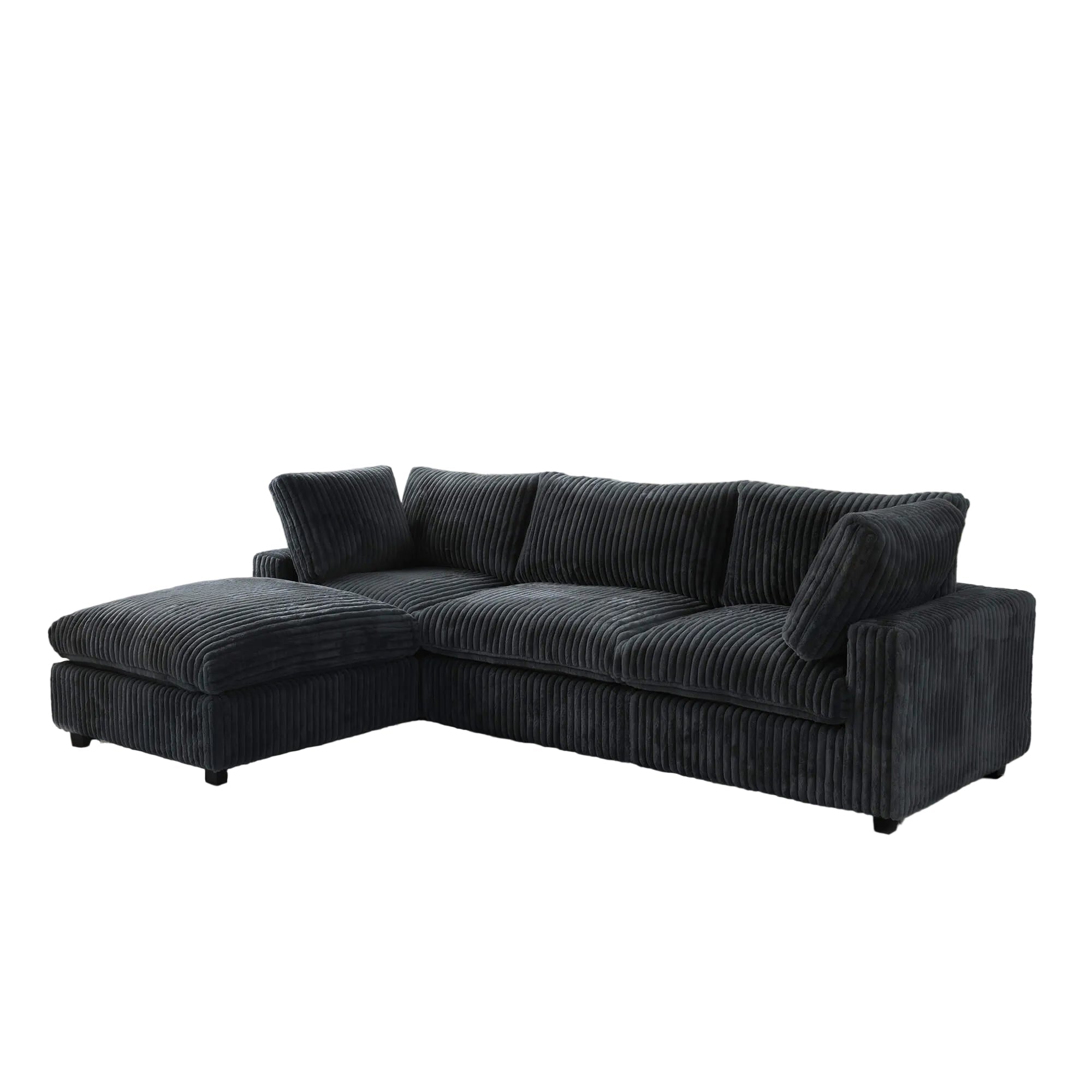 Marka Modular Corduroy Sofa - 3 Seater + Ottoman - Havinden
