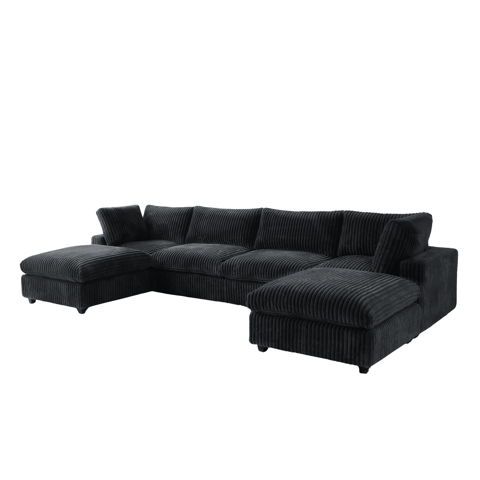 Marka Modular Corduroy Sofa - 4 Seater + 2 Ottomans - Havinden