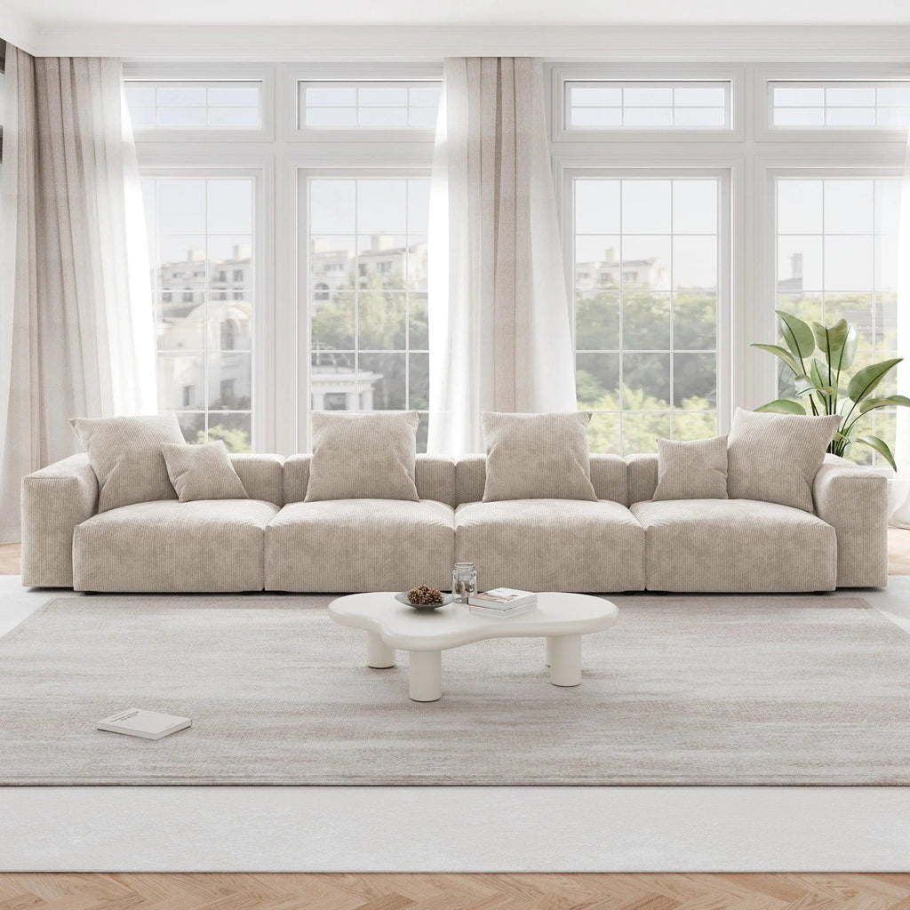 The Rille Modular Corduroy Sofa - 4 Seater - Havinden