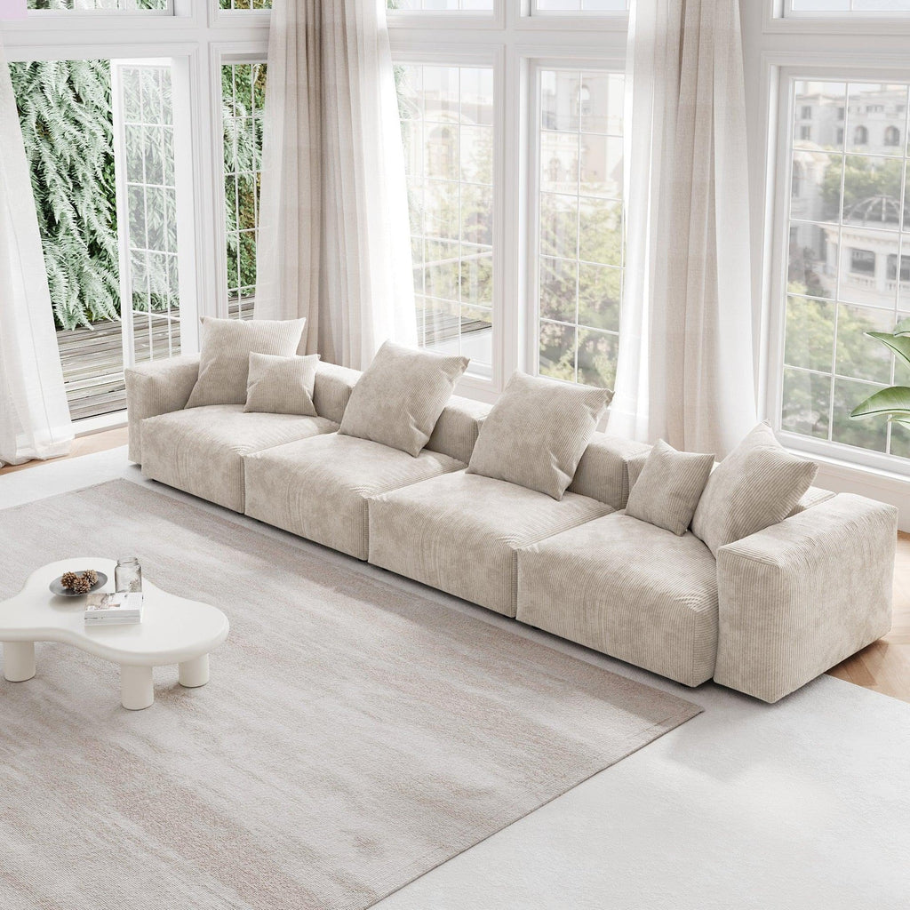 The Rille Modular Corduroy Sofa - 4 Seater - Havinden