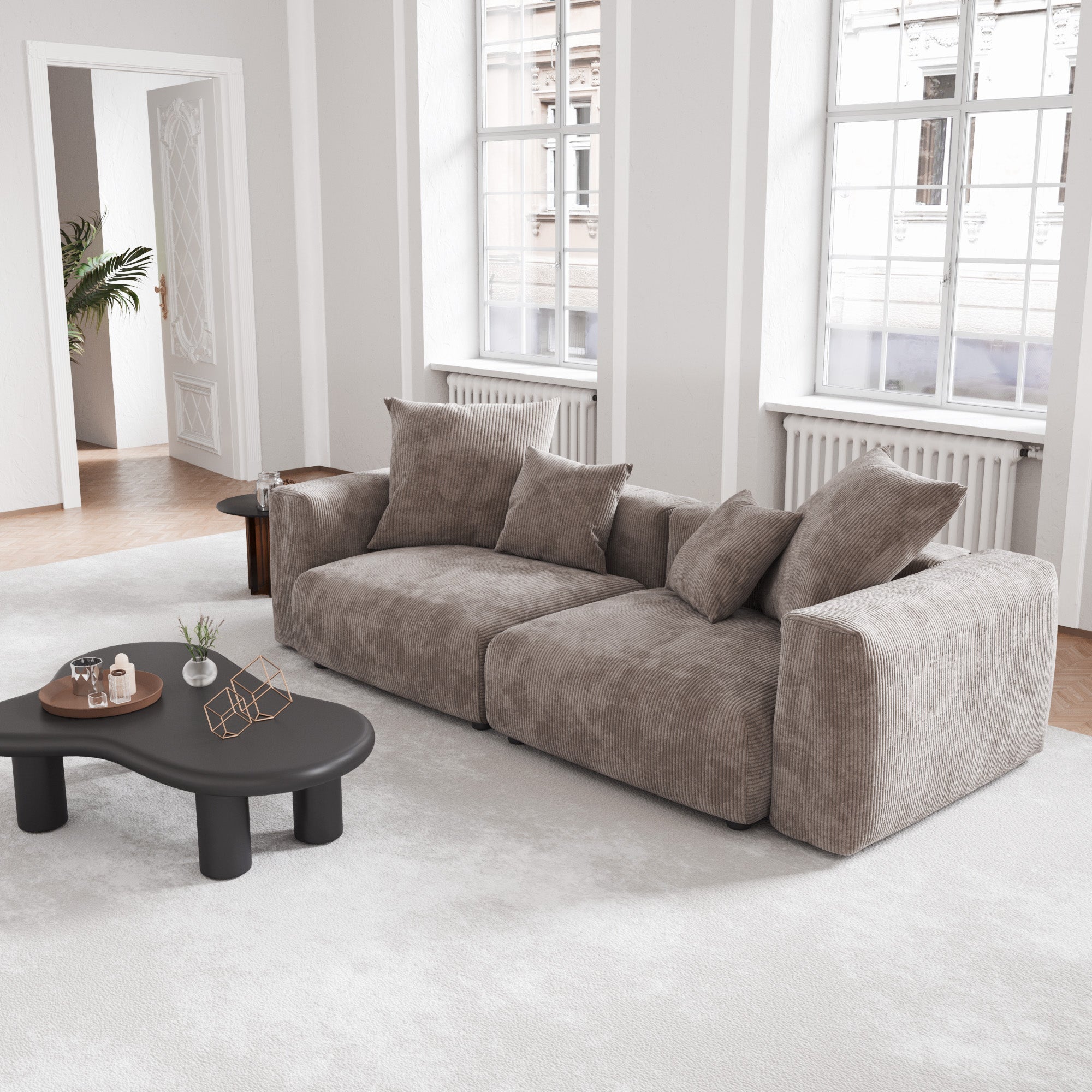 The Rille Modular Sofa Corduroy - 2 Seater - Havinden
