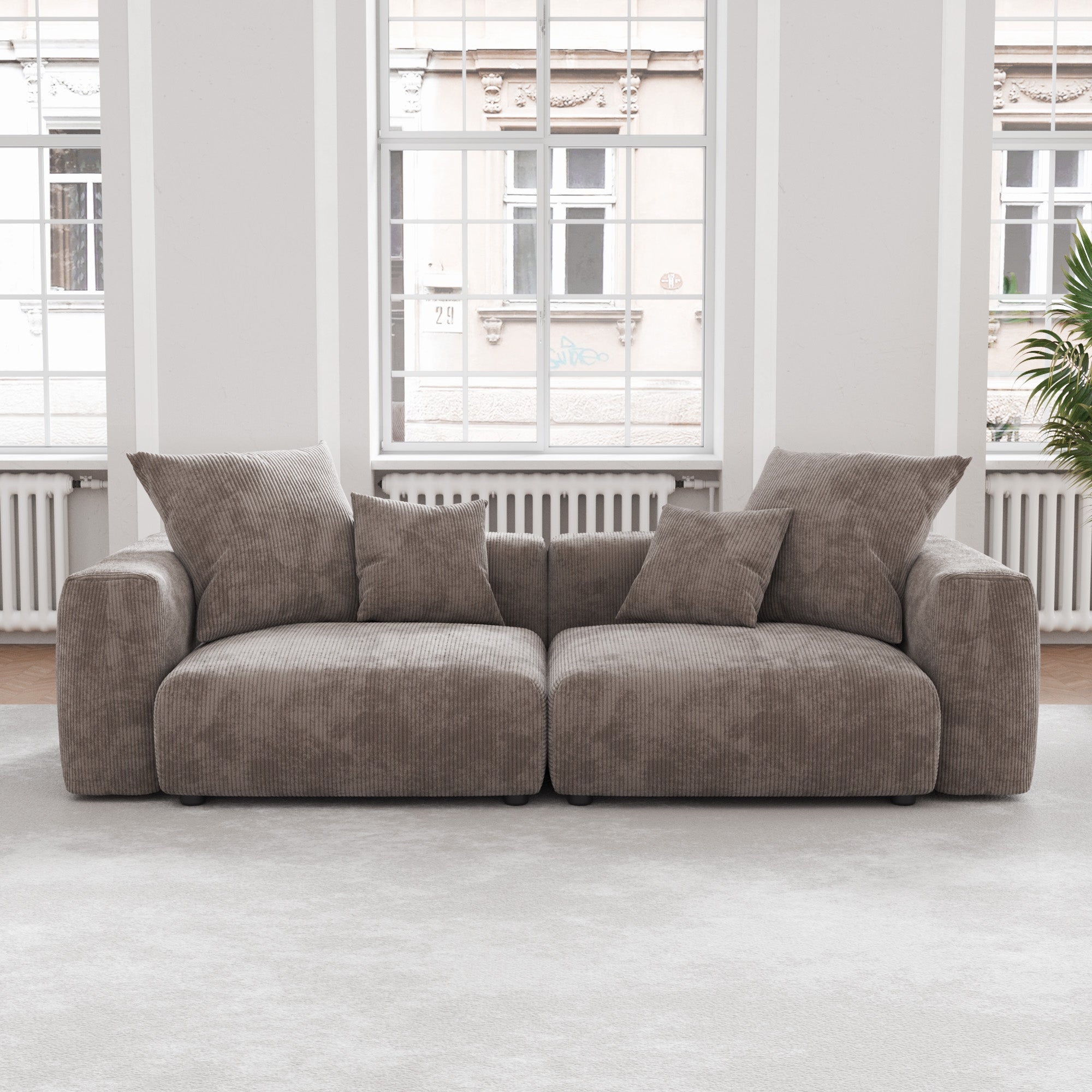 The Rille Modular Sofa Corduroy - 2 Seater - Havinden